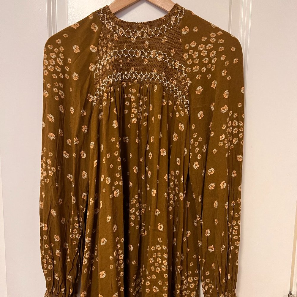 Free People swing floral top, size large